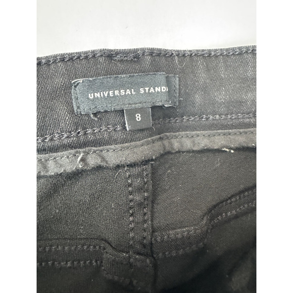 Universal Standard Mid-Rise Flare Jeans Black Wide Leg Flattering Grunge - Picture 3 of 8